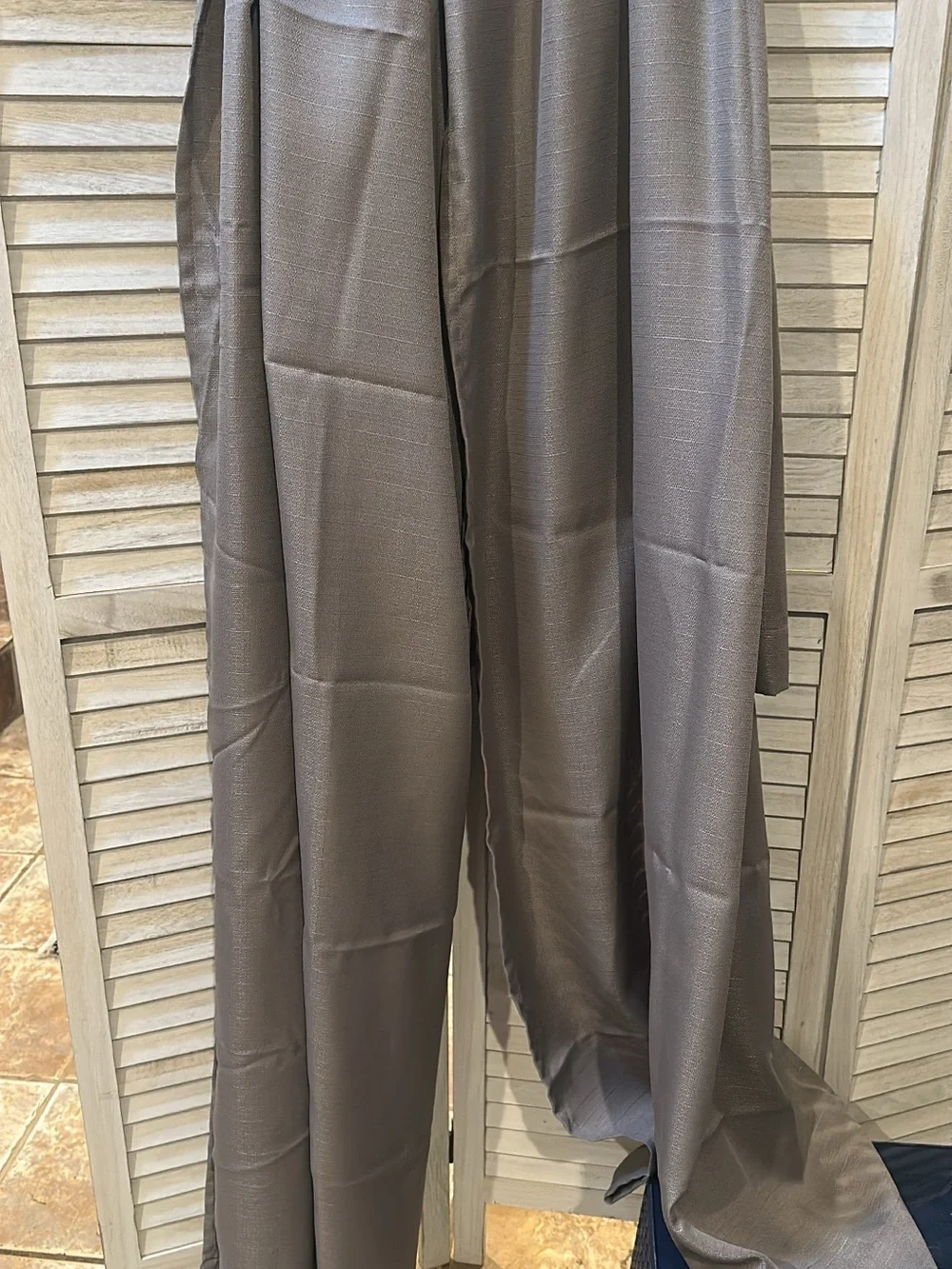 Elegant Faux-Silk Gray Curtain Panel - Neutral Drapery